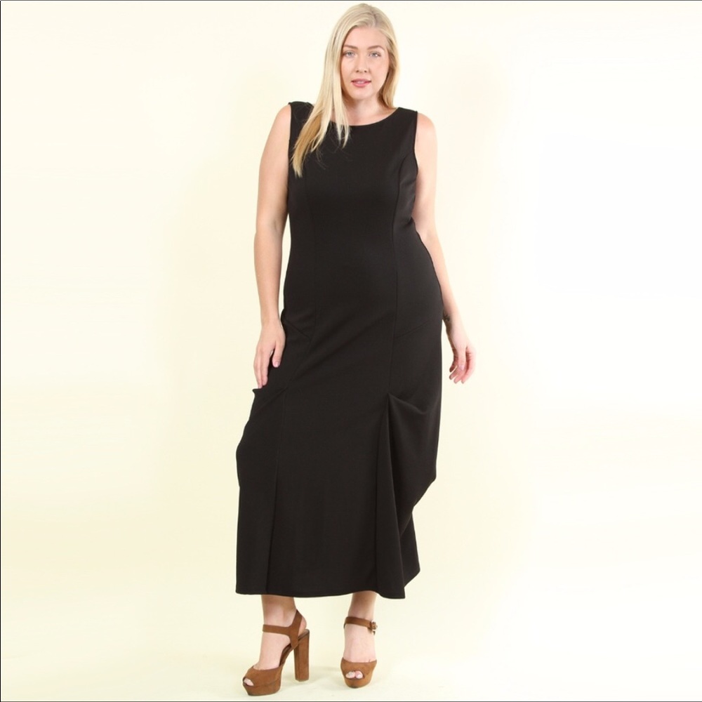 PLUS!!! Ruched maxi dresss
